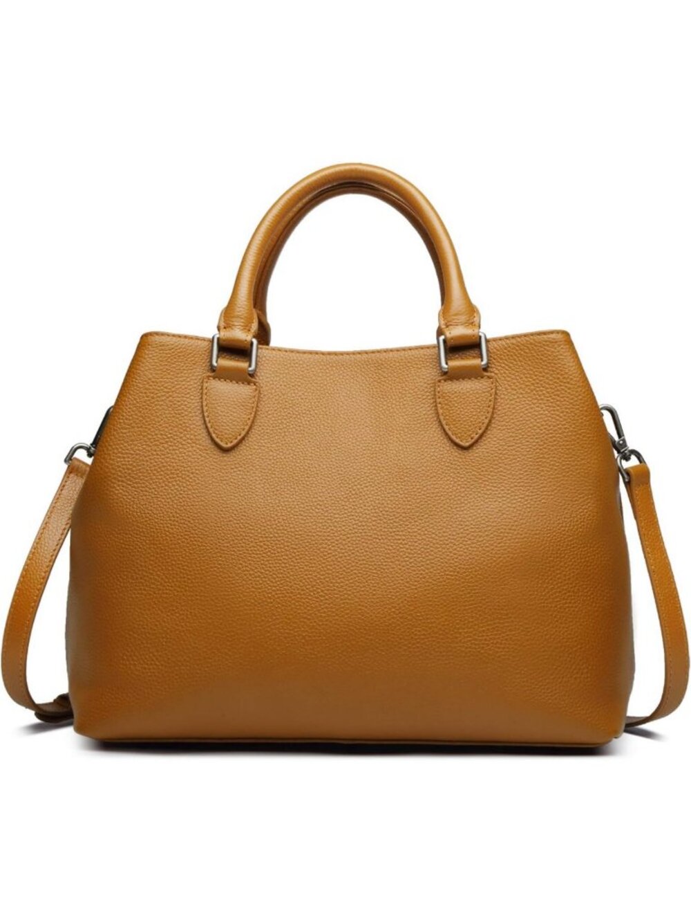 Stylish Genuine Leather Tote Bag for Women - Medium Work Satchel with Crossbody